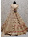 Cream Designer Bridal Wear Lehenga Choli