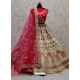 Off White Designer Bridal Wear Lehenga Choli