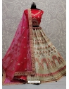 Off White Designer Bridal Wear Lehenga Choli