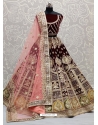 Maroon Designer Bridal Wear Lehenga Choli