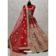 Tomato Red Designer Bridal Wear Lehenga Choli