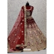 Maroon Designer Bridal Wear Lehenga Choli