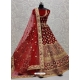 Maroon Designer Bridal Wear Lehenga Choli