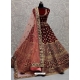 Maroon Designer Bridal Wear Lehenga Choli