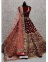 Maroon Designer Bridal Wear Lehenga Choli