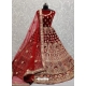 Maroon Designer Bridal Wear Lehenga Choli