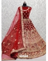 Maroon Designer Bridal Wear Lehenga Choli