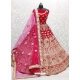 Rose Red Designer Bridal Wear Lehenga Choli