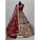 Maroon Designer Bridal Wear Lehenga Choli