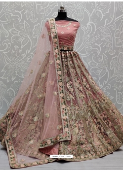 Old Rose Designer Bridal Wear Lehenga Choli