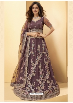 Deep Wine Designer Wedding Wear Lehenga Choli