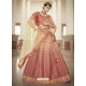 Light Orange Designer Wedding Wear Lehenga Choli