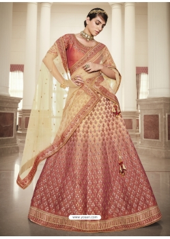 Light Orange Designer Wedding Wear Lehenga Choli