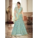 Sky Blue Designer Wedding Wear Lehenga Choli