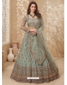 Grayish Green Designer Wedding Wear Lehenga Choli