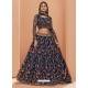 Dark Blue Designer Wedding Wear Lehenga Choli