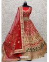 Red Designer Bridal Wear Lehenga Choli