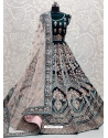 Teal Blue Designer Bridal Wear Lehenga Choli