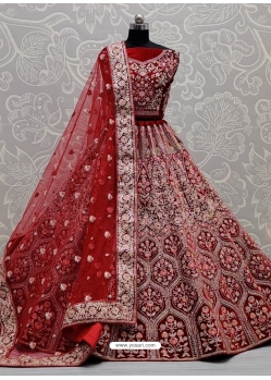 Red Designer Bridal Wear Lehenga Choli