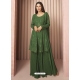 Mehendi Readymade Designer Real Georgette Embroidered Salwar Suit