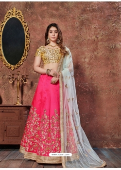 Hot Pink Designer Wedding Wear Lehenga Choli