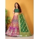 Magenta Designer Banarasi Silk Wedding Wear Lehenga Choli