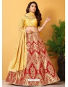 Red Designer Banarasi Silk Wedding Wear Lehenga Choli