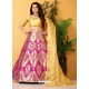 Magenta Designer Banarasi Silk Wedding Wear Lehenga Choli