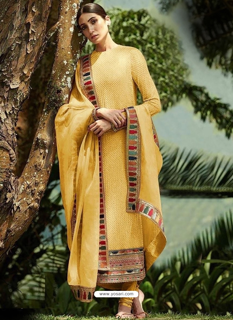 50 Latest Yellow Salwar Suit Designs for Weddings and Festivals (2022) -  Tips and Beauty | Salwar suit designs, Frock suit anarkali, Fashion