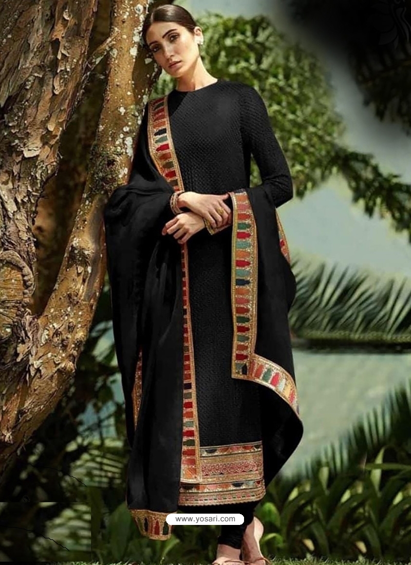 Designer Black Embroidery Work Black Salwar Suit at Rs 1499 | Salwar Suit  in Surat | ID: 20683219233