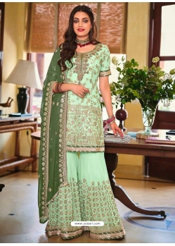 Sea Green Designer Wedding Wear Embroidered Salwar Suit
