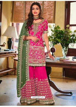Rani Designer Wedding Wear Embroidered Salwar Suit