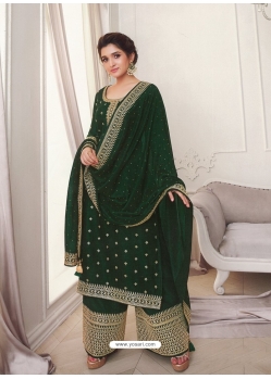 Dark Green Designer Wedding Wear Embroidered Salwar Suit