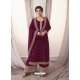 Deep Wine Designer Wedding Wear Embroidered Salwar Suit