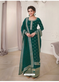 Teal Designer Wedding Wear Embroidered Salwar Suit