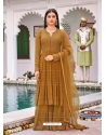Mustard Designer Wedding Wear Embroidered Salwar Suit