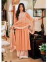 Light Orange Designer Wedding Wear Embroidered Salwar Suit
