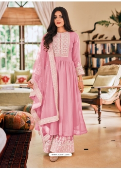 Pink Designer Wedding Wear Embroidered Salwar Suit