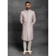 Light Grey Exclusive Readymade Designer Indowestern Sherwani