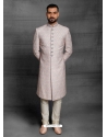 Light Grey Exclusive Readymade Designer Indowestern Sherwani