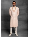 Baby Pink Exclusive Readymade Designer Indowestern Sherwani