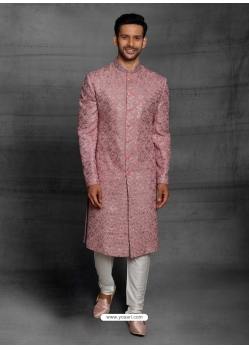 Old Rose Exclusive Readymade Designer Indowestern Sherwani