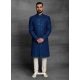 Dark Blue Exclusive Readymade Designer Indowestern Sherwani