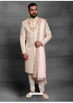 Off White Exclusive Readymade Designer Indowestern Sherwani