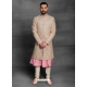 Cream Exclusive Readymade Designer Indowestern Sherwani