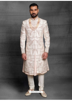 Off White Exclusive Readymade Designer Indowestern Sherwani