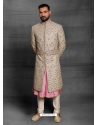 Taupe Exclusive Readymade Designer Indowestern Sherwani