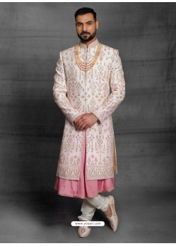 Off White Exclusive Readymade Designer Indowestern Sherwani