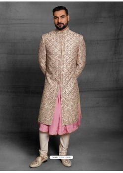 Off White Exclusive Readymade Designer Indowestern Sherwani