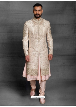 Off White Exclusive Readymade Designer Indowestern Sherwani